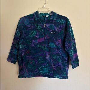 Rare Patagonia Synchilla Vintage 96 Sea Life Turtles Octopus Fleece Sweater S